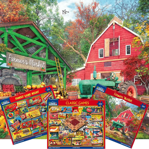 1 Year Puzzle Subscription Bi-monthly 300-500 Piece - Gift