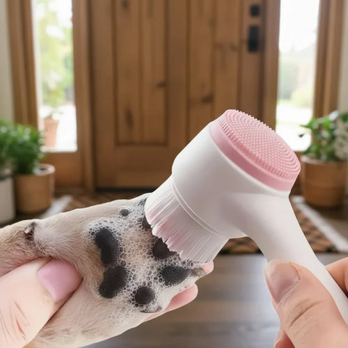2-in-1 Paw Deep-Cleaner & Soothing Massage Brush