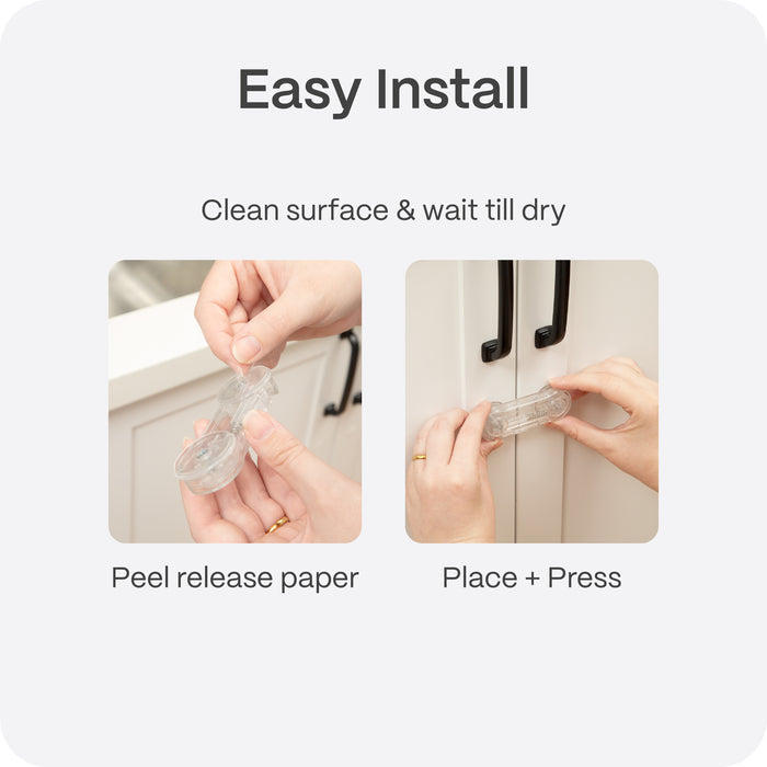 Adhesive Cabinet Latches | Clear