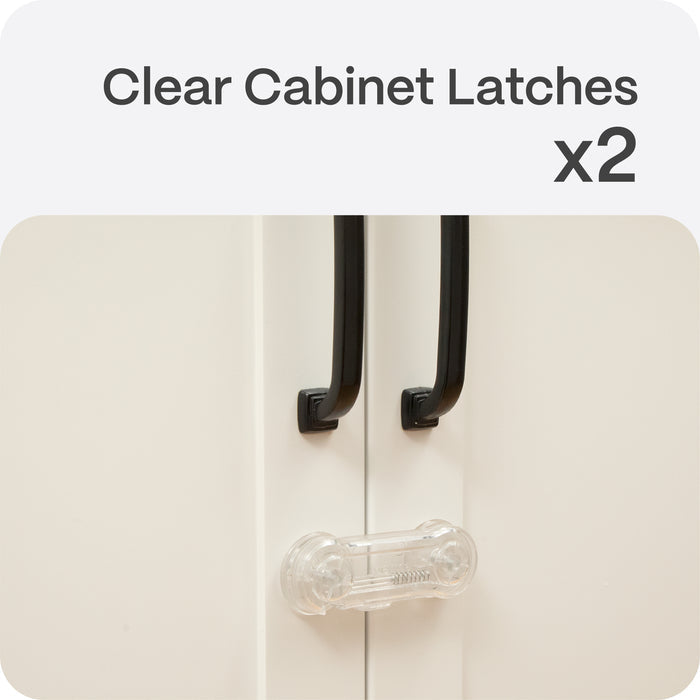 Adhesive Cabinet Latches | Clear