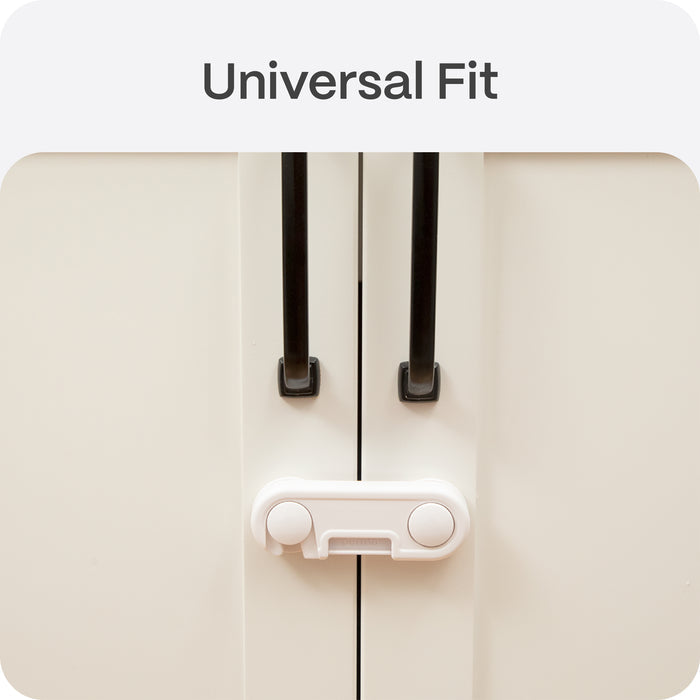 Adhesive Cabinet Latches | White