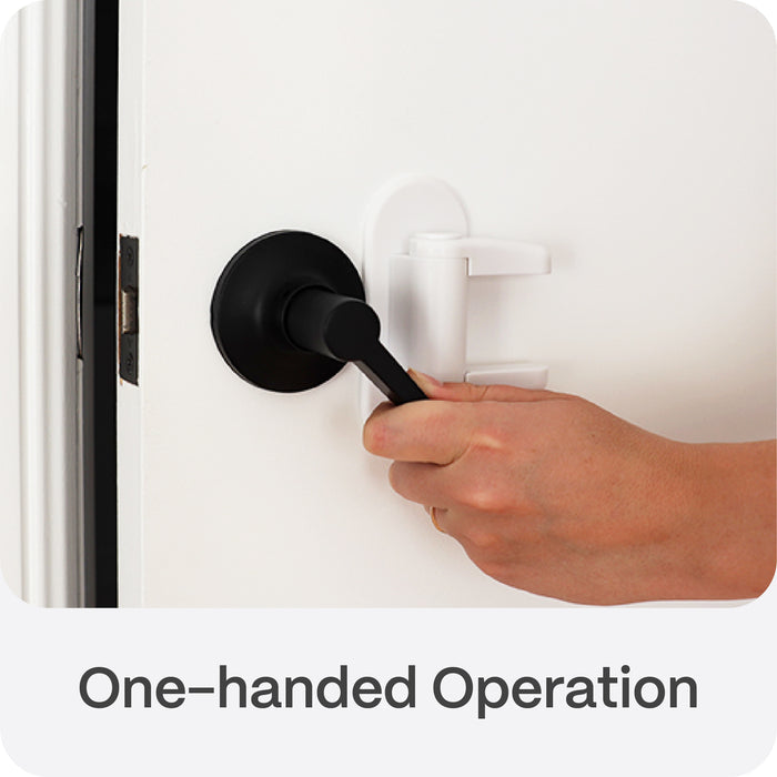 Adhesive Door Lever Handle Lock