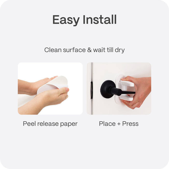 Adhesive Door Lever Handle Lock