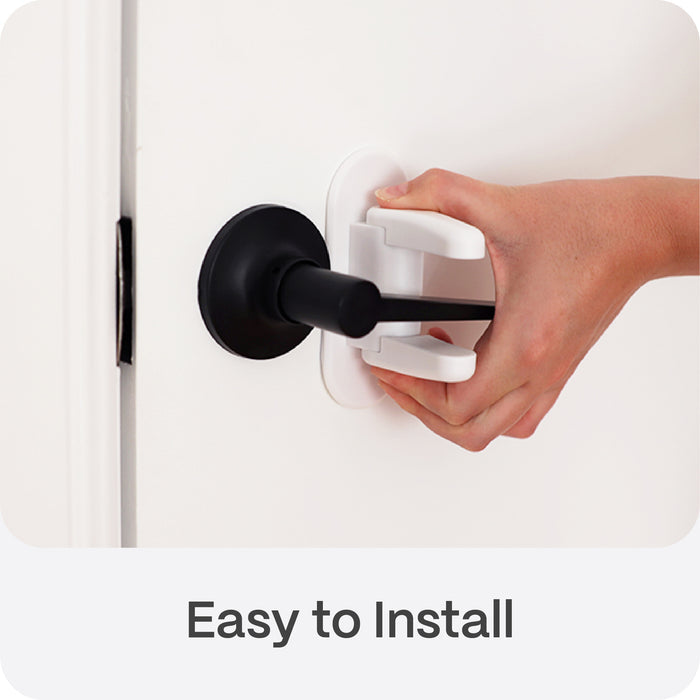 Adhesive Door Lever Handle Lock