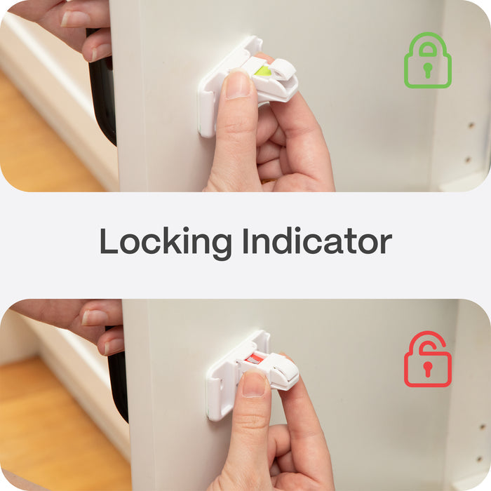 Adhesive Magnetic Cabinet & Drawer Locks With Key