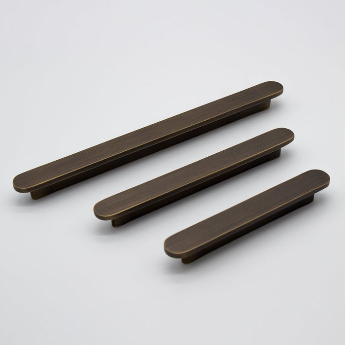 Aged Brass Oval Profile Cabinet Pull - Imogen - Manovella - Entry - Point - CABIMO127AG - Manovella