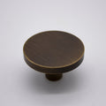Aged Brass Round Profile Cabinet Knob - Olivia - Manovella - Entry - Point - CABOLI33AG - Manovella