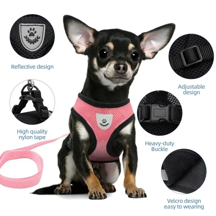 Air-Light Safety Harness | Reflective "No-Choke" Comfort Vest