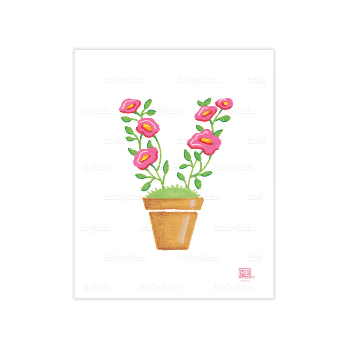 Alphabet Garden Letter V Small Print