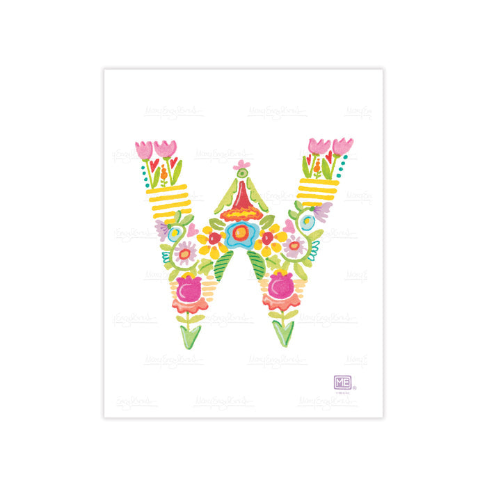 Alphabet Garden Letter W Small Print