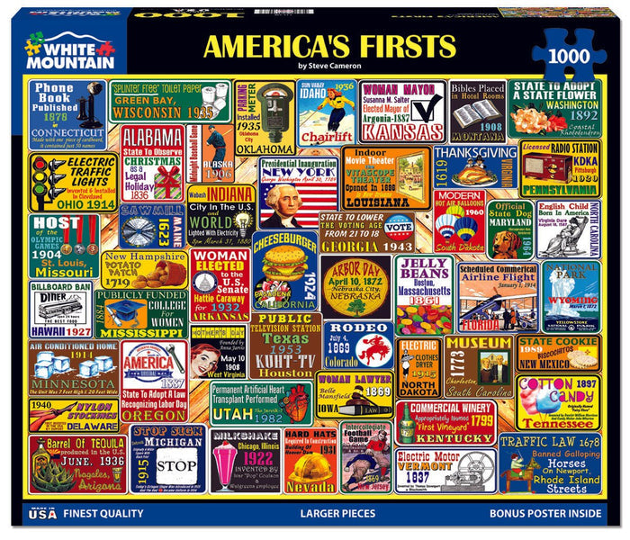 America’s Firsts (2034pz) - 1000 Piece Jigsaw Puzzle