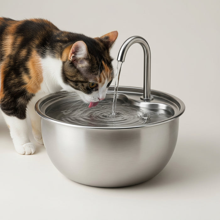 AquaNest Stainless Steel Pet Fountain (4.0L)