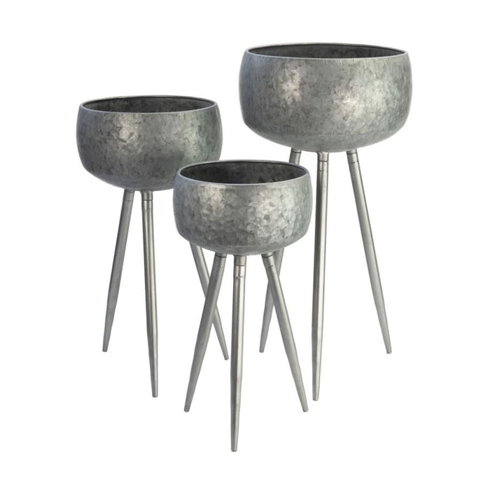 Buy Ascalon Hammered Bowl Planters with Legs online UK