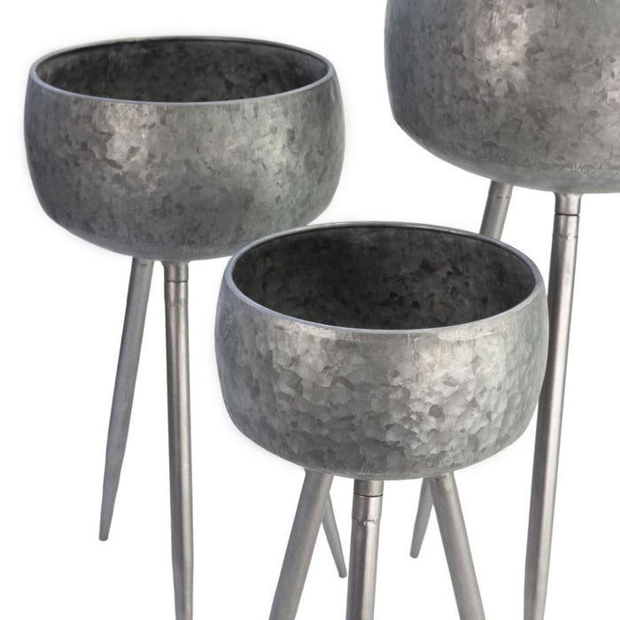 Buy Ascalon Hammered Bowl Planters with Legs online UK