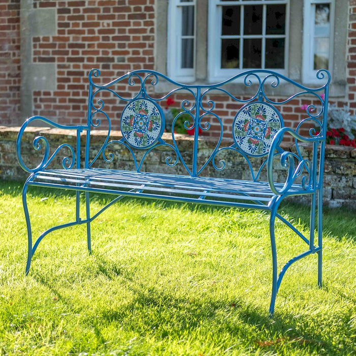 Buy Ascalon Mosaic Bench - Blue online UK