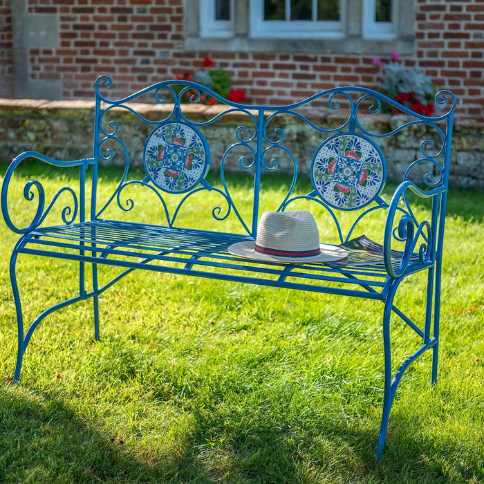 Buy Ascalon Mosaic Bench - Blue online UK