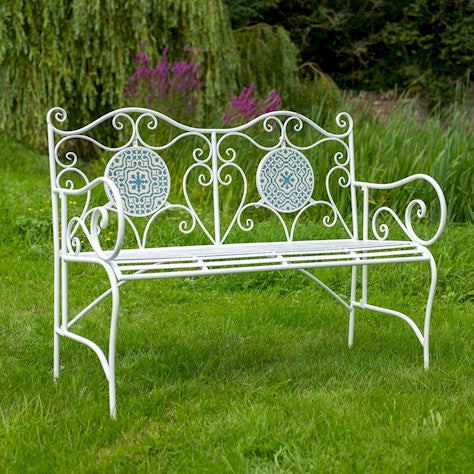 Buy Ascalon Mosaic Bench - White online UK