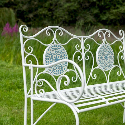Buy Ascalon Mosaic Bench - White online UK