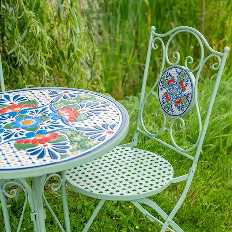 Buy Ascalon Mosaic Bistro Set 3 Piece - Green online UK
