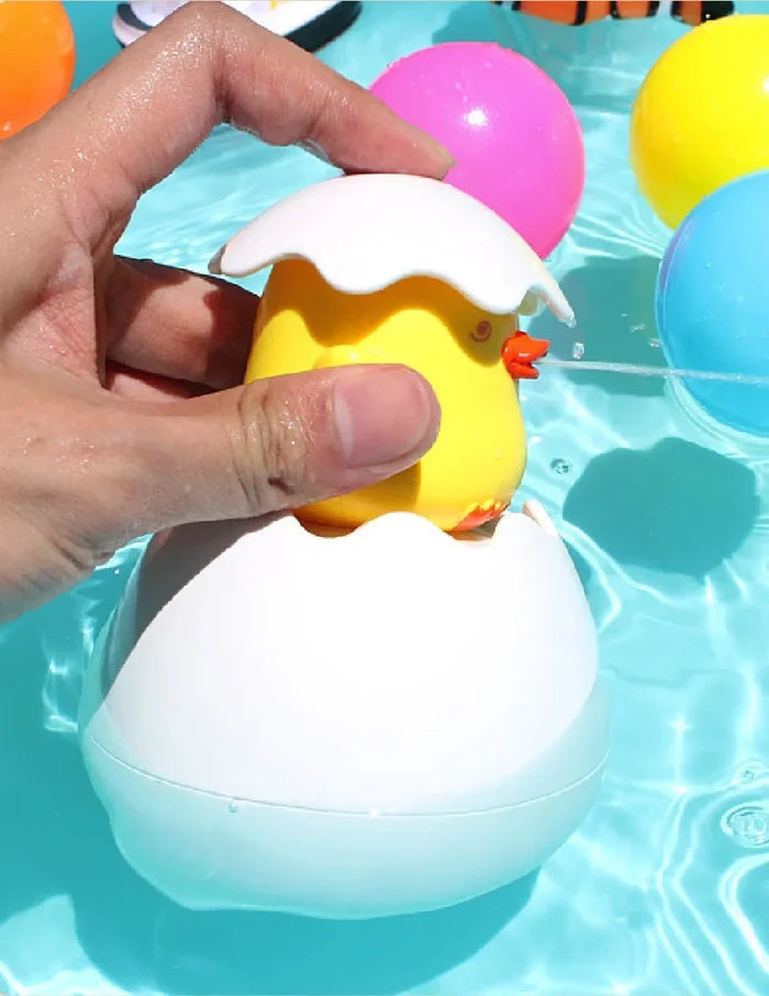 Baby Bath Toy Water Sprinkler – Cute Duck & Penguin Egg Design | Squeeze & Spray | Bath, Shower & Pool | Kids Gift