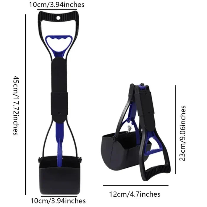 Back-Saving Pooper Scooper | Long Handle & Easy-Grip Jaw
