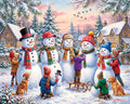 Building Snowmen (2257pz) - 500 Piece Jigsaw Puzzle