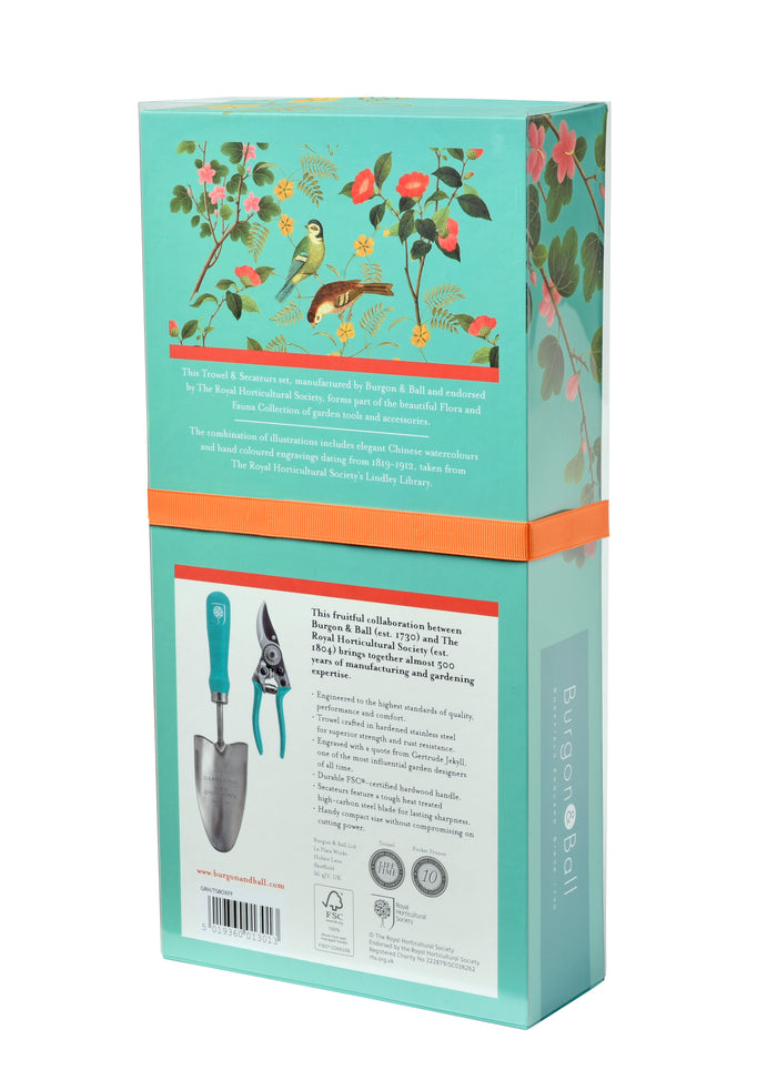 Buy Burgon & Ball RHS Flora and Fauna Trowel and Secateurs Set online UK