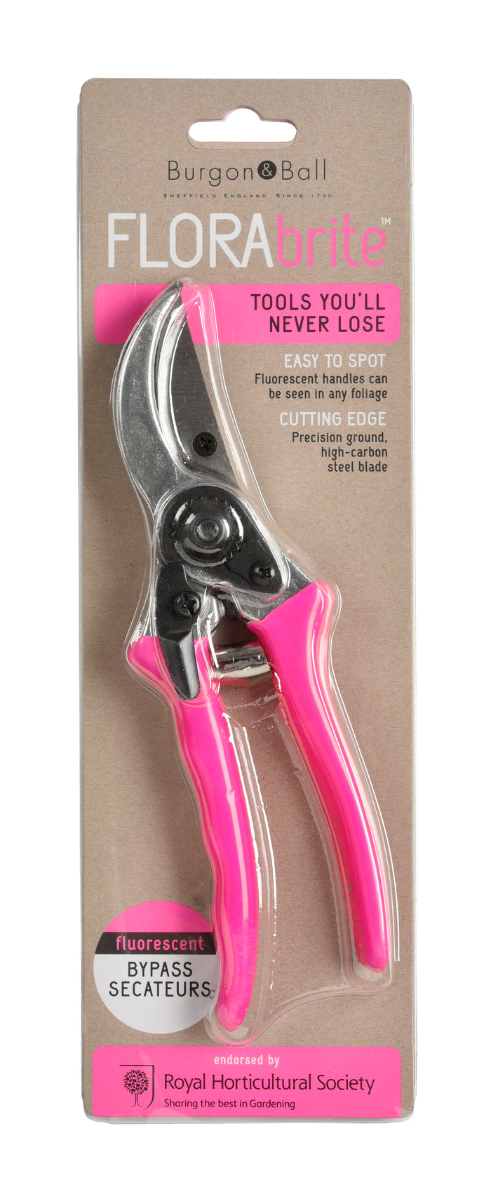 Buy Burgon & Ball RHS FloraBrite Bypass Secateurs online UK