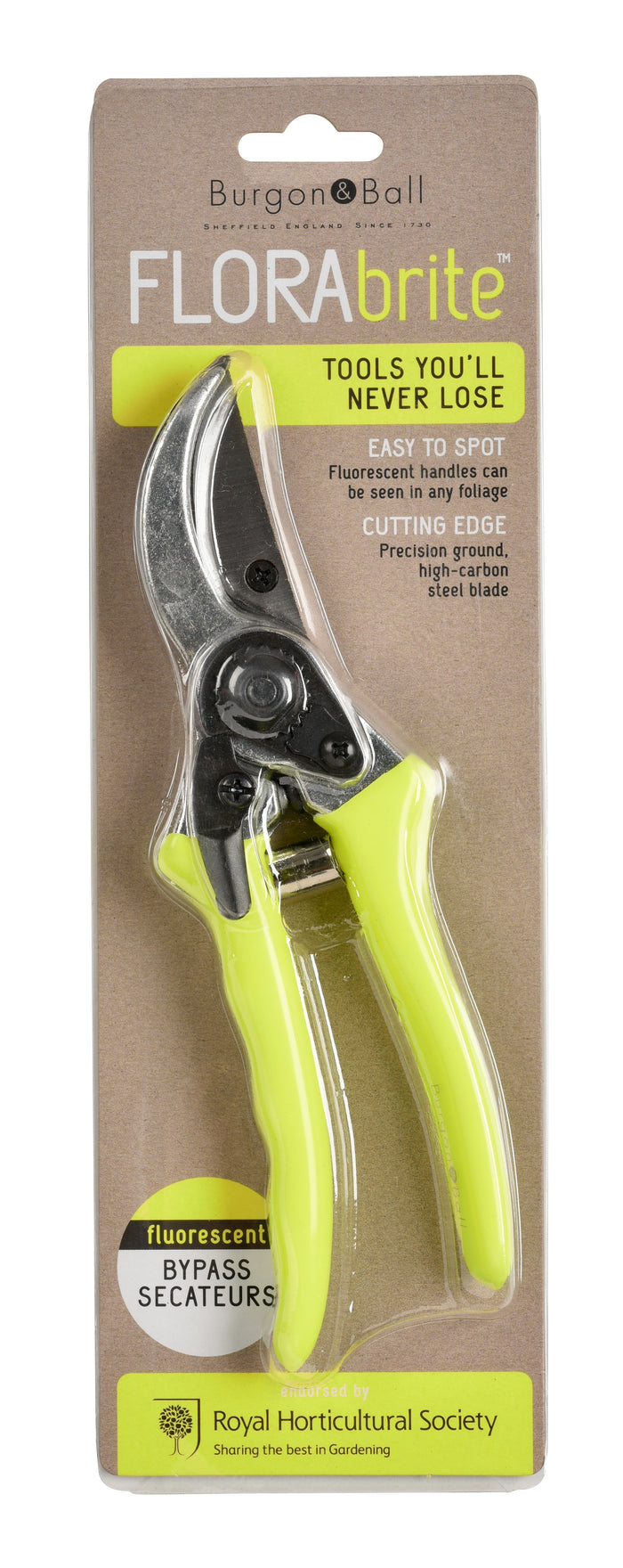 Buy Burgon & Ball RHS FloraBrite Bypass Secateurs online UK