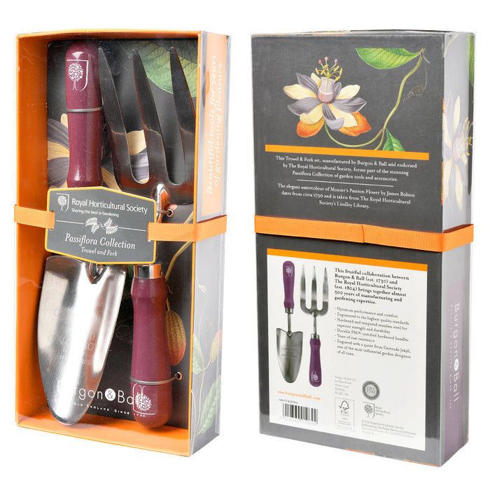 Buy Burgon & Ball RHS Passiflora Trowel and Fork Set online UK