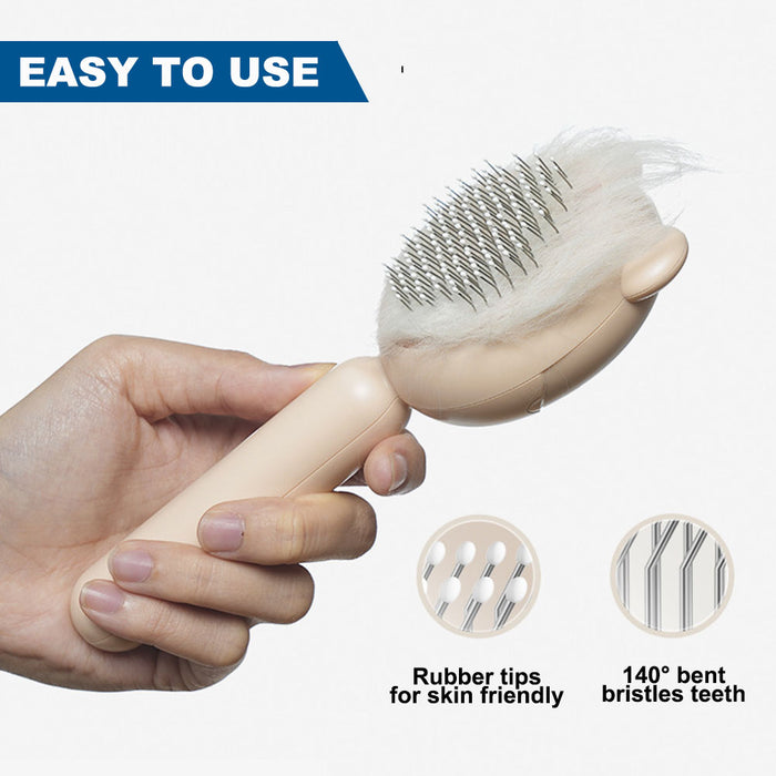 Cat Brush with Release Button for Short or Long Haired Cats Dogs Rabbits