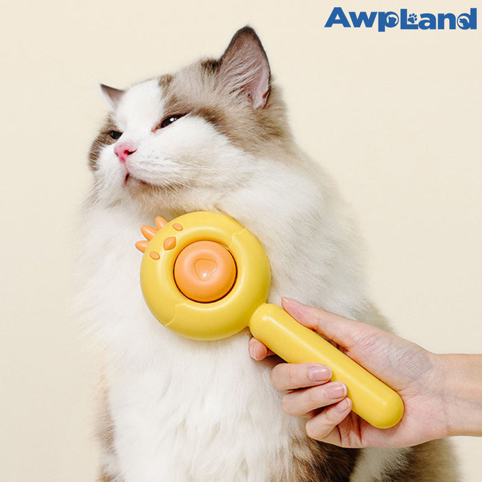 Cat Brush with Release Button for Short or Long Haired Cats Dogs Rabbits