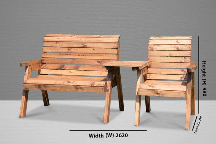 Buy Charles Taylor Three Seater Companion Set with Straight Tray online UK