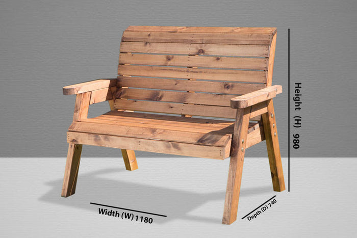 Buy Charles Taylor Traditional Two Seater Bench online UK