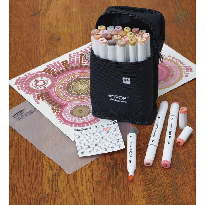 artPOP! Chisel and Fine Dual Tip Alcohol Art Marker Set - Set of 25, Portrait