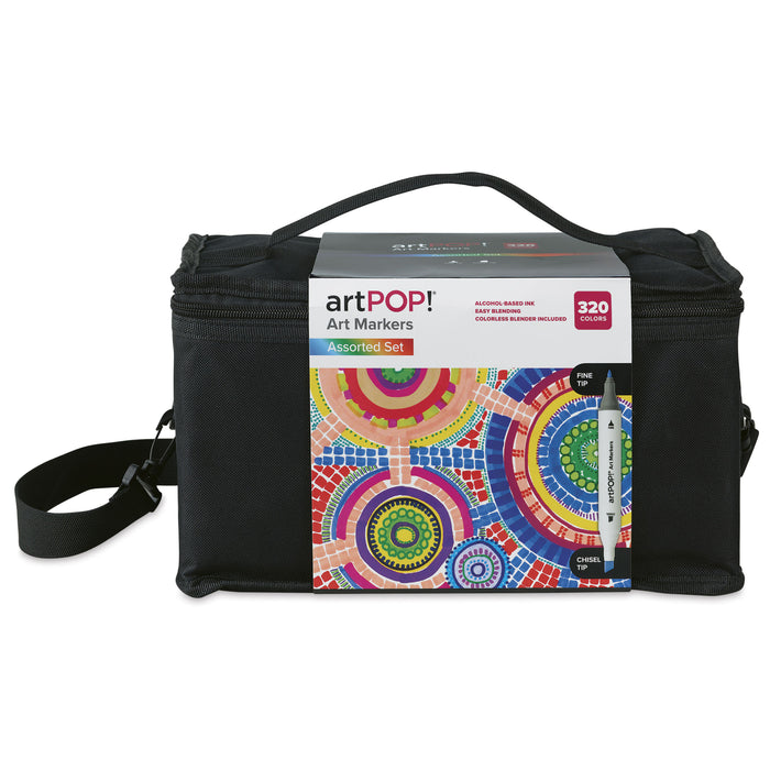 artPOP! Chisel and Fine Dual Tip Alcohol Art Marker Set - Set of 321, Assorted, front of packaging