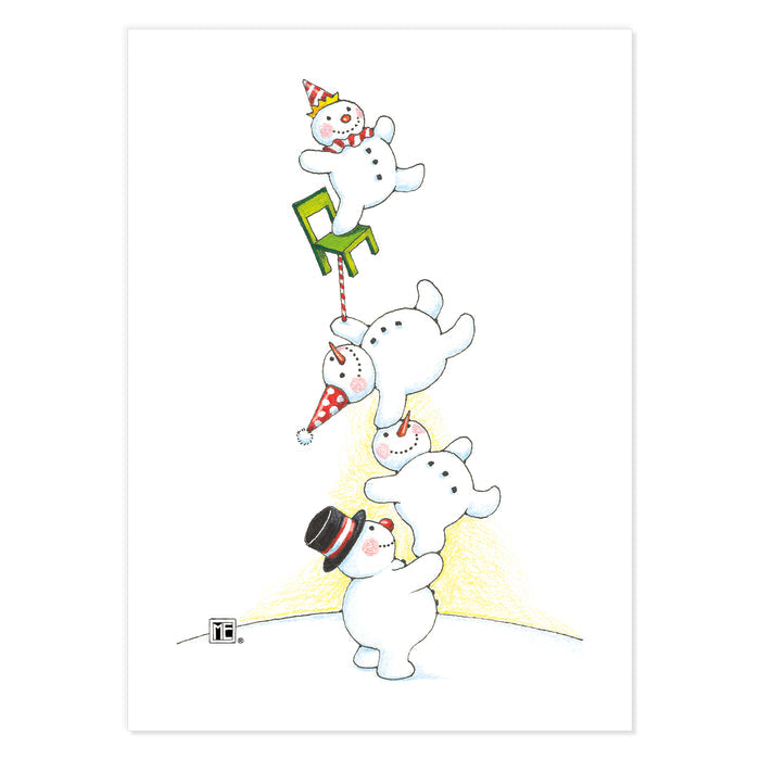 Christmas Snowpeople Postcards