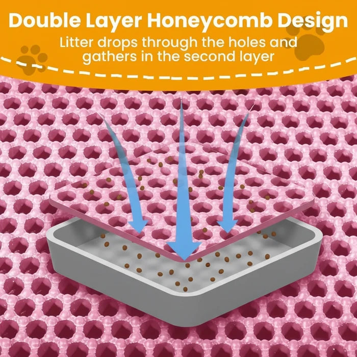 Double-Layer Cat Litter Mat