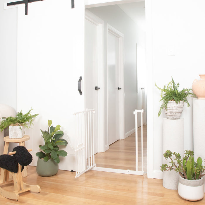 Easy Fit Pet Gate | Extra Wide | 1.12 m W x 0.76m H - White - Perma Child Safety