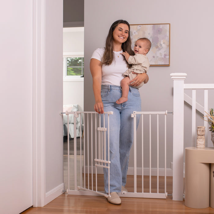 Easy Fit Pet Gate | Extra Wide | 1.12 m W x 0.76m H - White - Perma Child Safety