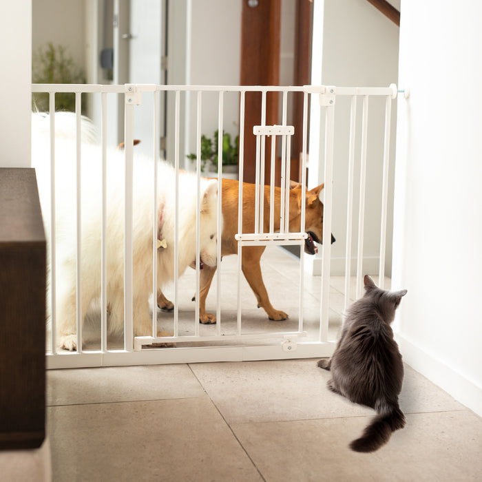 Easy Fit Pet Gate | Extra Wide | 1.12 m W x 0.76m H - White - Perma Child Safety