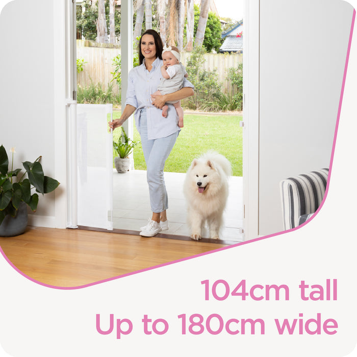 Easy Fit Retractable Baby Gate | Extra Tall | 33-180 cm W