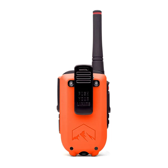Rocky Talkie 5 Watt Expedition Radio in Hi-Vis Orange, back view