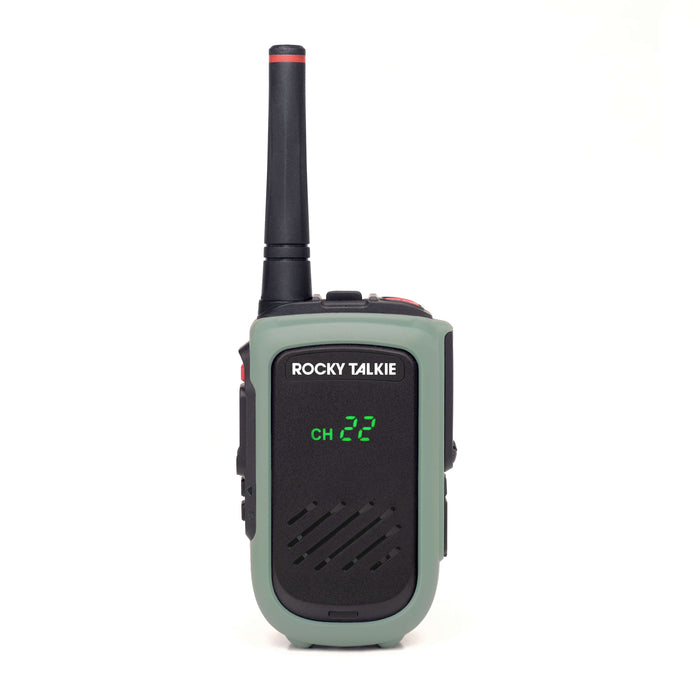 Rocky Talkie 5 Watt Expedition Radio in Sage Green, front view