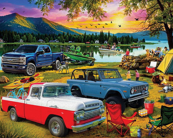 Family Day At The Lake-Ford (2112pz) - 1000 Piece Jigsaw Puzzle