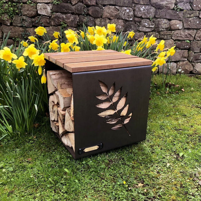 Buy Firepits UK Log Store Seat online UK