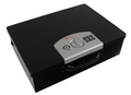 First Alert Fire Retardant Cash Security Box or Laptop and Tablet Safe. Features Digital Electronic Lock and Emergency Access Override Key, made from powder coated steel.  Includes tethering cable for added office or dorm room security.  Model 3040DF