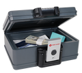 First Alert Fireproof and Waterproof Security Safe, .17 CU FT, 30 Minute Fire rating @ 1550, Fire Proof UL Rated Fire Chest. Features single latch design with push button and key lock. Model 2011F