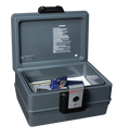 First Alert Fireproof and  Waterproof Security Safe, .39 CU FT, 30 Minute Fire Rating @ 1550, Fire Proof UL Rated Fire Chest. Features single latch design with push button and key lock. Model 2030F