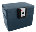First Alert Fireproof and  Waterproof Security Safe, .62 CU FT, 30 Minute Fire Rating @ 1550, Fire Proof UL Rated Fire Chest. Features single latch design with push button and key lock. Model 2037F